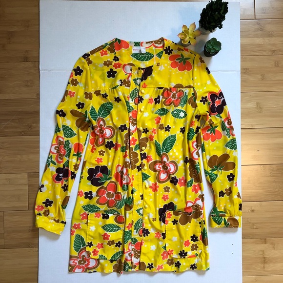 Vintage Tops - {VINTAGE} MULTI YELLOW SUNSHINE TOP